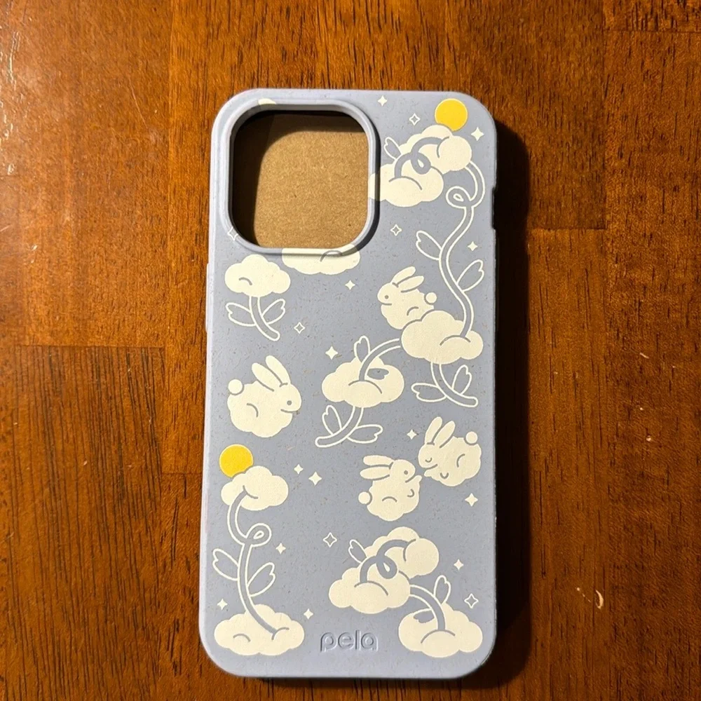 Pela Eco-Friendly Blue Phone Case with Bunny Design